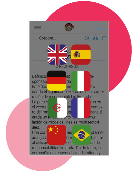Viper – banderas de países difundidas en la pantalla de la aplicación