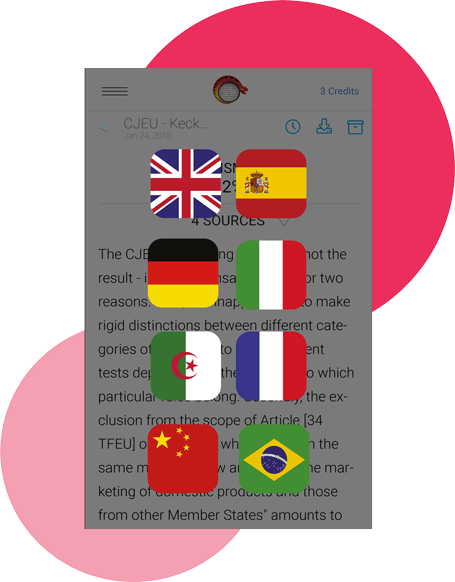 Viper – banderas de países difundidas en la pantalla de la aplicación